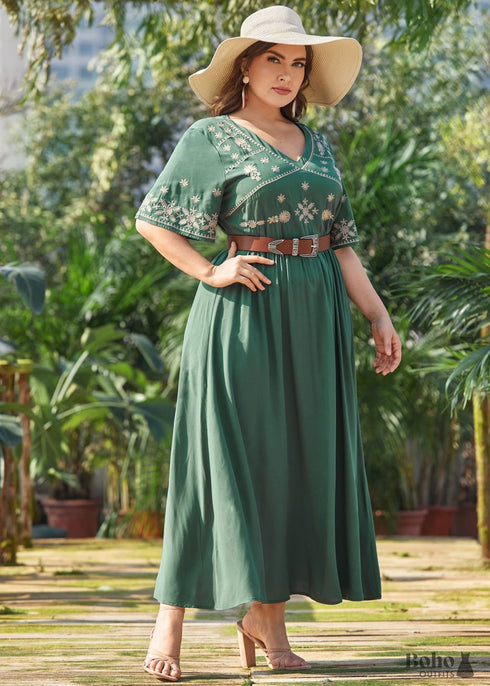 Boho Plus Size Salma Maxi Dress For Women